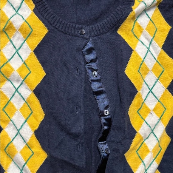 GAP Dark Blue Cardigan with Yellow Pattern - Picture 2 of 3